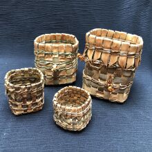 Selection of willow bark pots